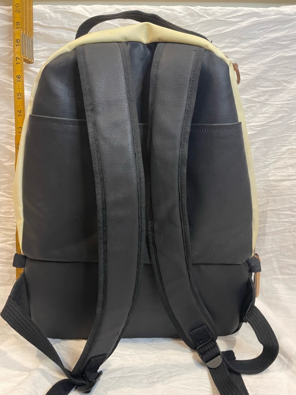 Petunia Pickle Bottom Axis Backpack, Black Cream Minimal Chic Baby Bag - Picture 5 of 16